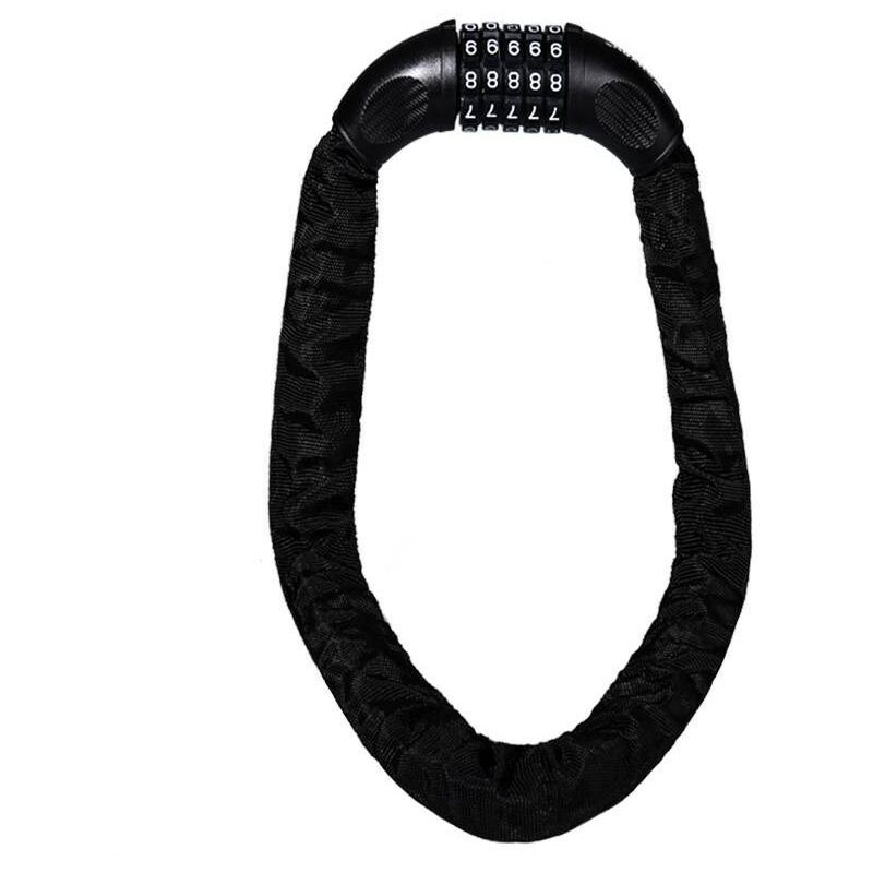 1 paquet de serrure de chaîne de vélo, chaîne de sécurité, serrure de moto, chaîne en acier inoxydable avec cadenas et clé pour garage, porte