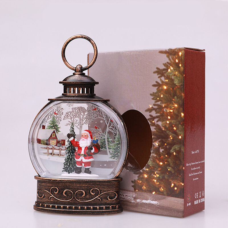 Lanterne Boule à Neige De Noël Musicale - Veilleuse, Boîte à Musique Vintage - Décoration De Noël Lumineuse - Grand Modèle - 11