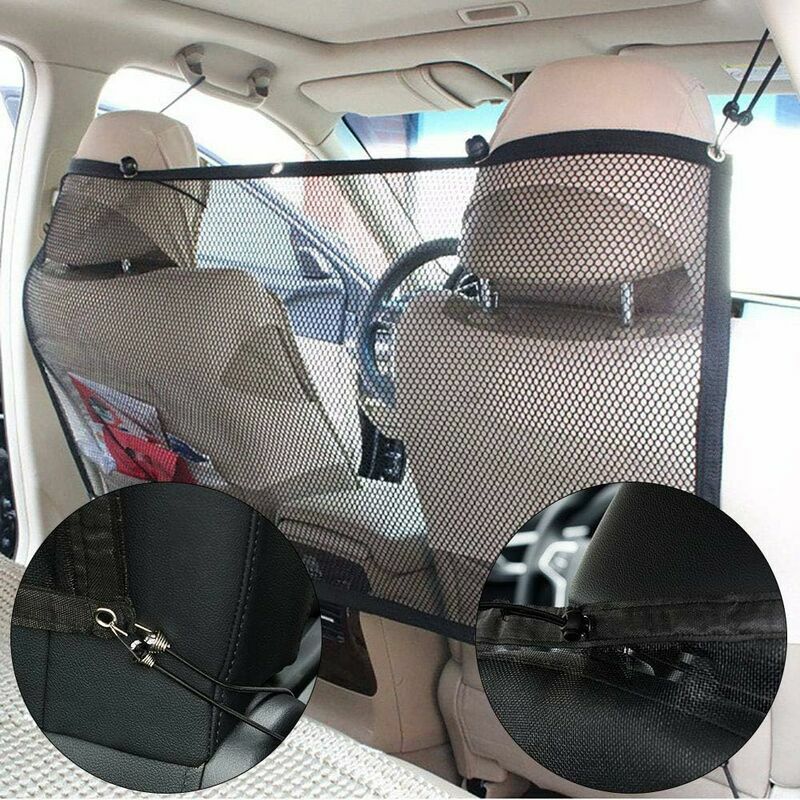 Filet De Sécurité Pour Chien En Voiture - Grille De Séparation Avec Crochets, Pour SUV, Berline, Camion, 120x70 Cm - 4