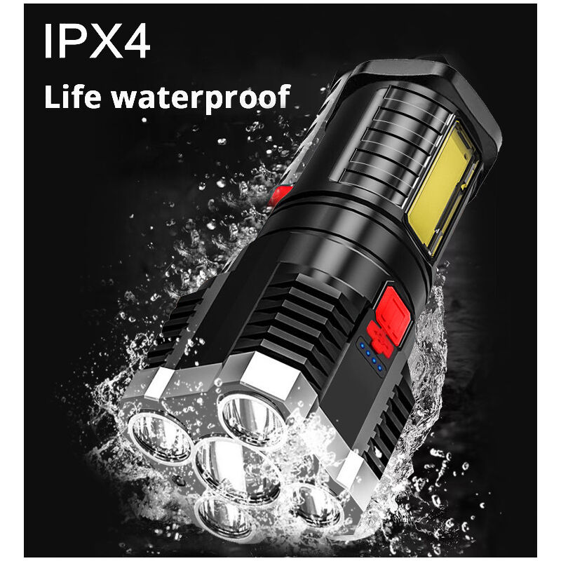 Lampe Torche Led Éclairage Ultra-Lumineux En Plastique Puissant