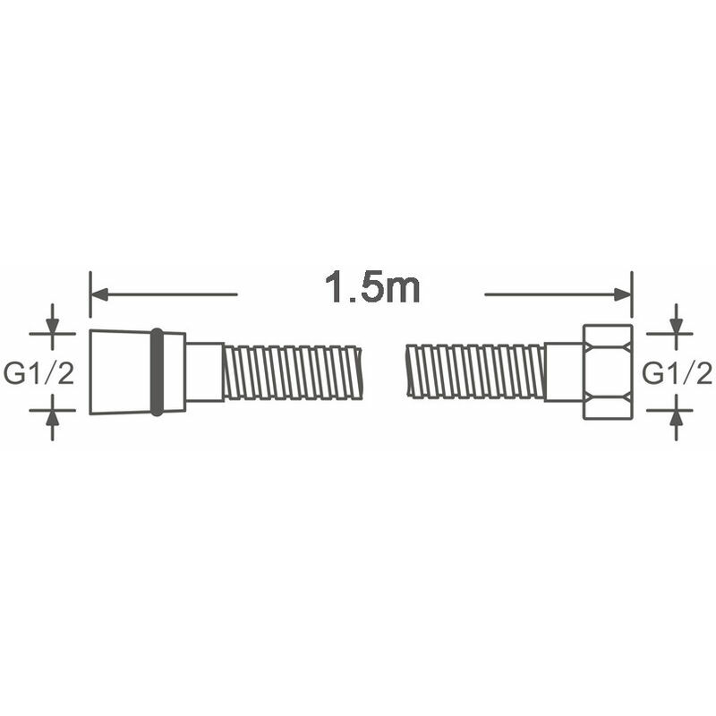 Flexible de douche vieux cuivre Longueur : 2 mètres ppcs150c1