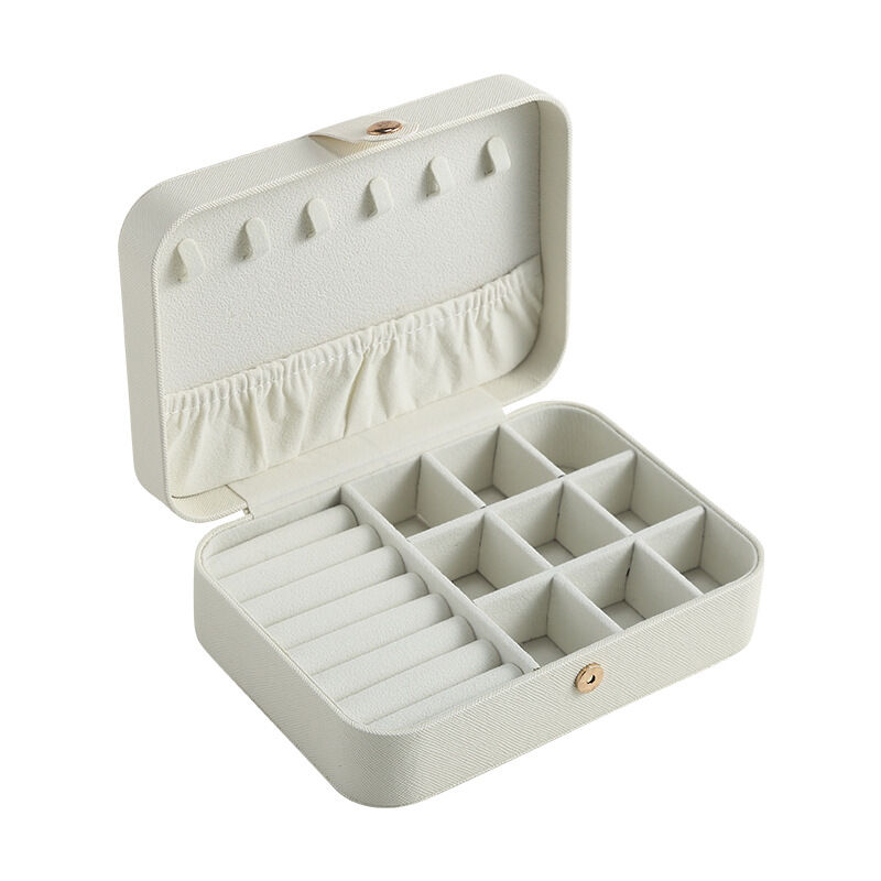 Étui De Rangement Portable Pour Bagues Avec Porte-clés - Boîte Anti-perte Pour Bijoux, Gym, Voyage