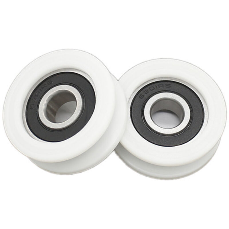 Jeu De 2 Poulies Pour Porte/fenêtre Coulissante - Roulettes Silencieuses Pour Armoire, Salle De Bain