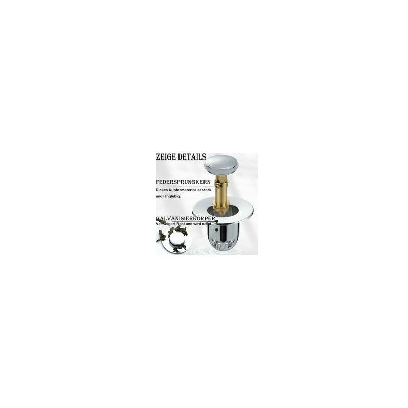Bouchon d'évier - Pop-up Universel - Anti-encrassement - Pour Cuisine et Salle de Bain - 2Pcs - Bricolage Bouchon d'évier - Pop-up Universel - Anti-encrassement - Pour Cuisine et Salle de Bain - 2Pcs - Bricolage