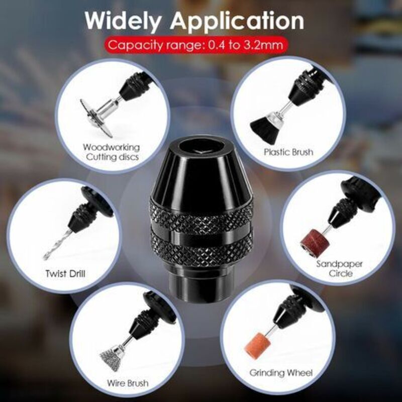 Mandrin Autoserrant Pour Dremel - 2 Pièces, Diamètre 0.8-3.2mm, Compatible 3000/4000/7700