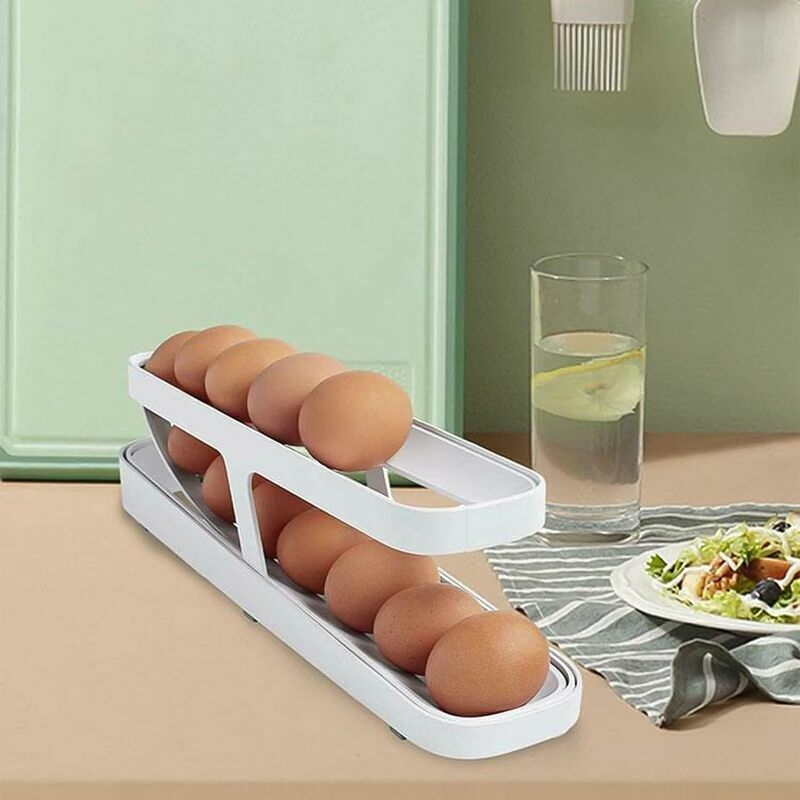 PORTE-ŒUFS RÉFRIGÉRATEUR BOÎTE Rangement Automatique œufs Roulement
