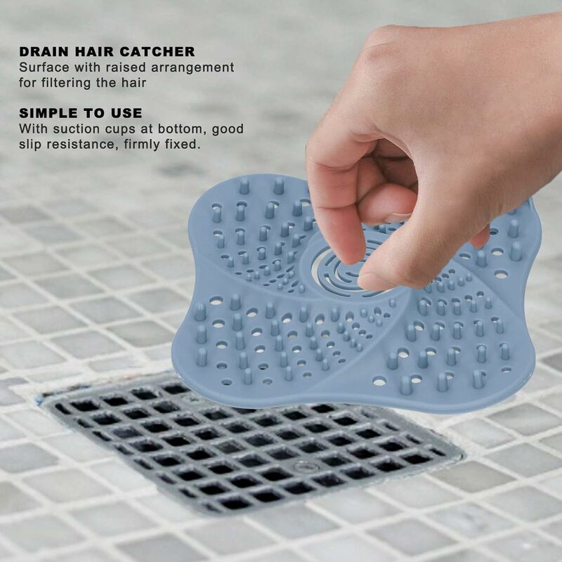Protection Drain Silicone - Autocollant Filtre Cheveux 7,1 Cm Pour évier