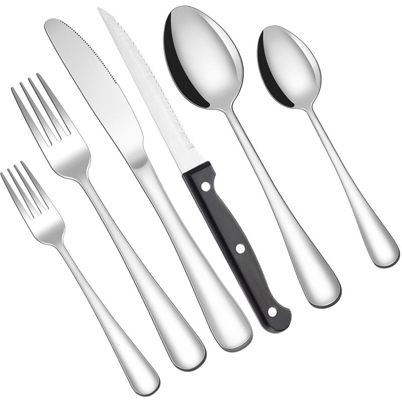 Arthur Martin Ménagère 24 Pièces – Set De Couverts Inox Pour 6 Personnes – AM3630