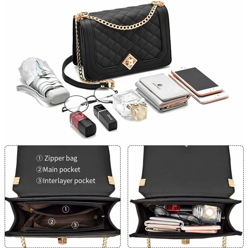 Sac Bandoulière Sous Le Bras En Simili Cuir Pu – Neuf Avec étiquettes, Taille 28x15cm