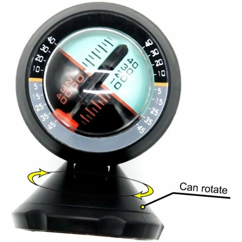 Inclinomètre de Voiture, inclinomètre de véhicule de Voiture Lourd  indicateur de Pente indicateur de Niveau d'inclinaison Instrument de  sécurité routière 