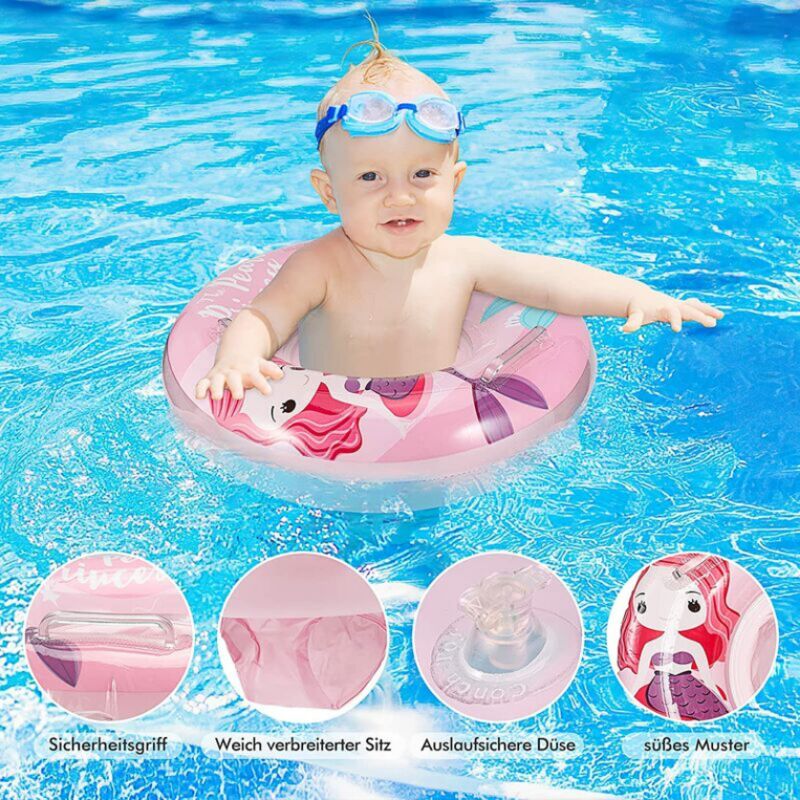 Anneau de natation gonflable princesse neige pour enfants et