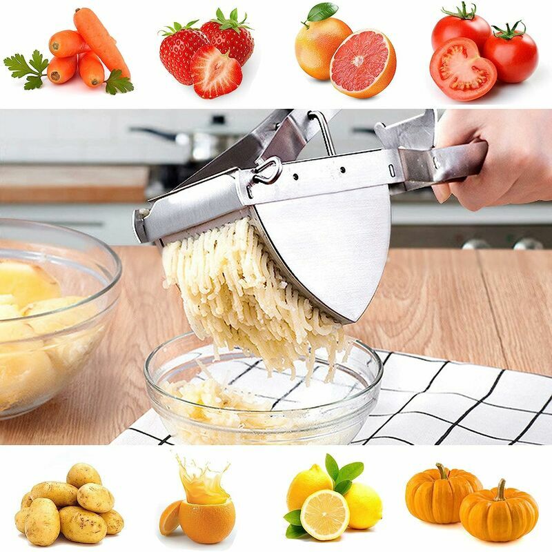 Hachoir à Pommes De Terre En Acier Inoxydable - Pour Purée Lisse Et Aliments Bébé - Poignée Noire