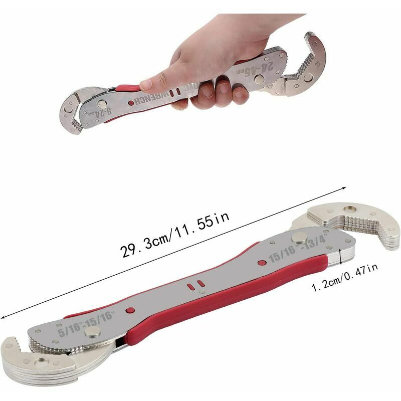 CLE A MOLETTE,6 Inch 550g  Clé Universelle Réglable 6 8 10 12 Pouces