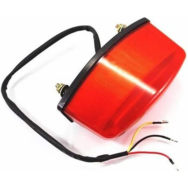 Feu Arrière Rond Rouge 120mm – Pièce Moto, Scooter, Mobylette