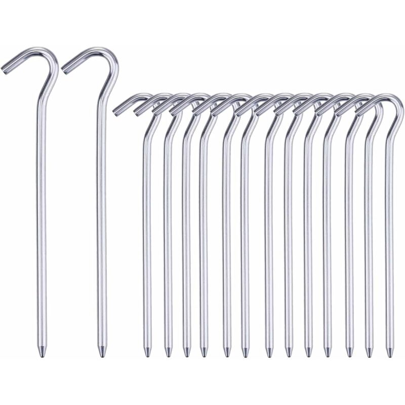 Lot De 8 Piquets De Tente En Acier - Piquets De Tente En Acier Piquets De Tente Piquets De Tente Resistant Aux Tempetes 91960125