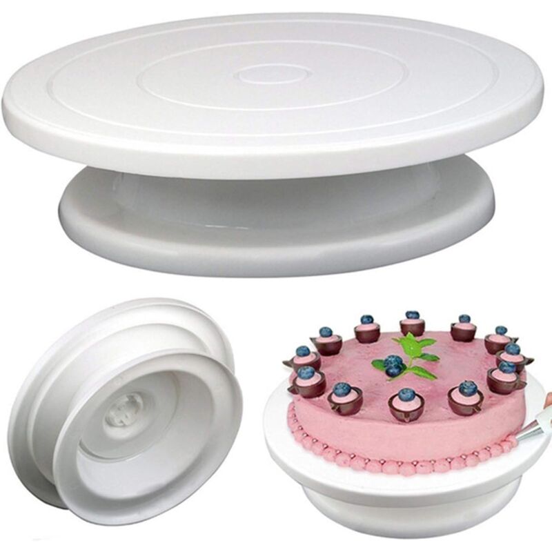 Plateau Tournant Pour Gâteau 12 Pouces (30 Cm) En Aluminium - Support Rotatif Pour Décoration Pâtisserie