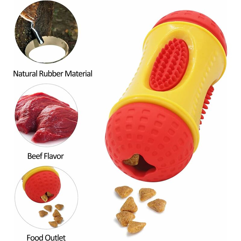 Jouets Interactifs Pour Chien Lapin/dinosaure - 4 Compartiments Friandises, 3 Couineurs, Lavable En Machine