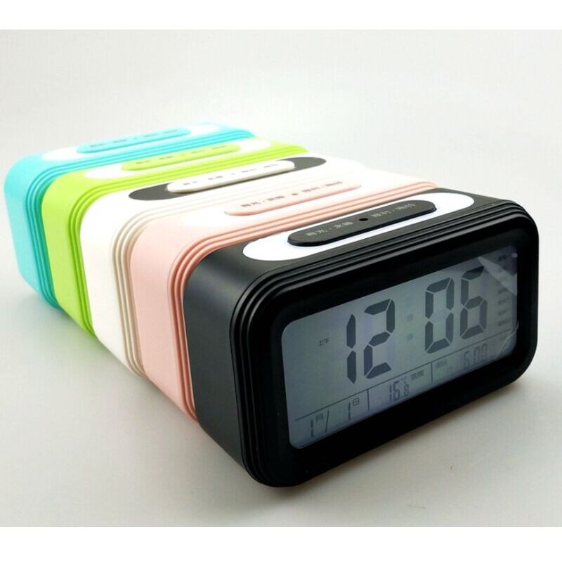 Réveil Numérique Mignon Avec écran LED Faciale - Radio, Snooze, Veilleuse, Pour Enfants Et Adultes