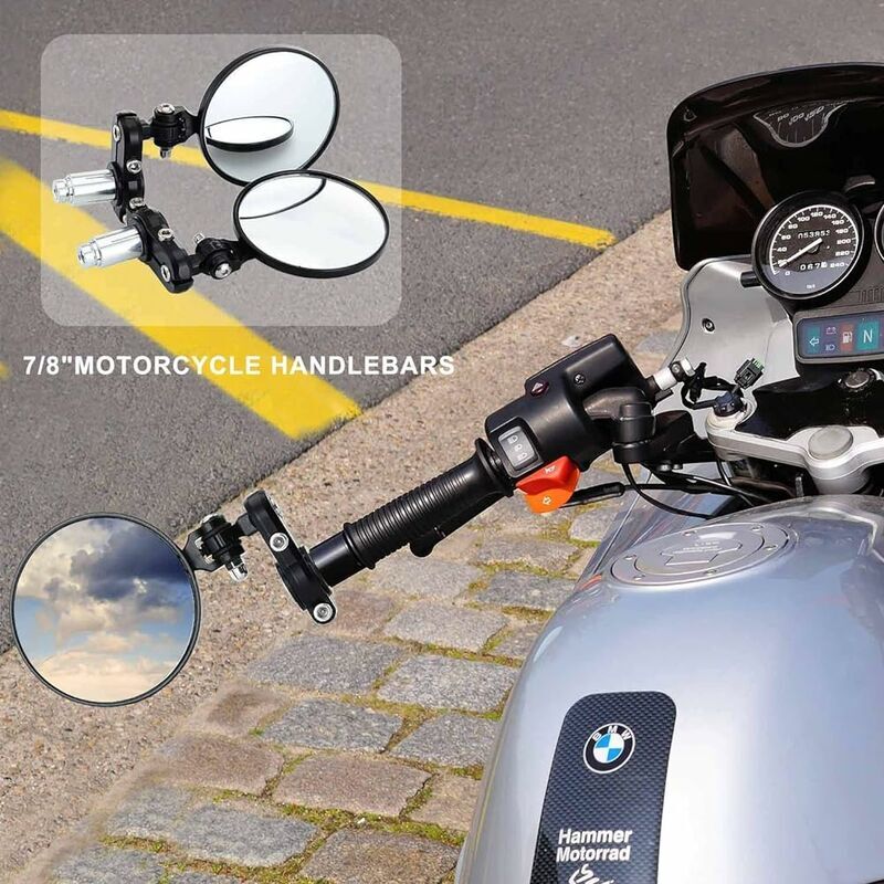 Miroir D'angle Mort De Moto, Miroir D'angle Mort 180 ° Rétroviseurs Réglables De Sécurité De Pare-brise Pour XADV 750750 XL 650