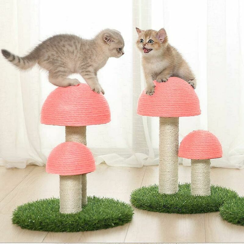 Griffoir Pour Chat En Forme De Champignon – Sisal Naturel, Base Stable, Design Mignon, Exercice Et Grattage