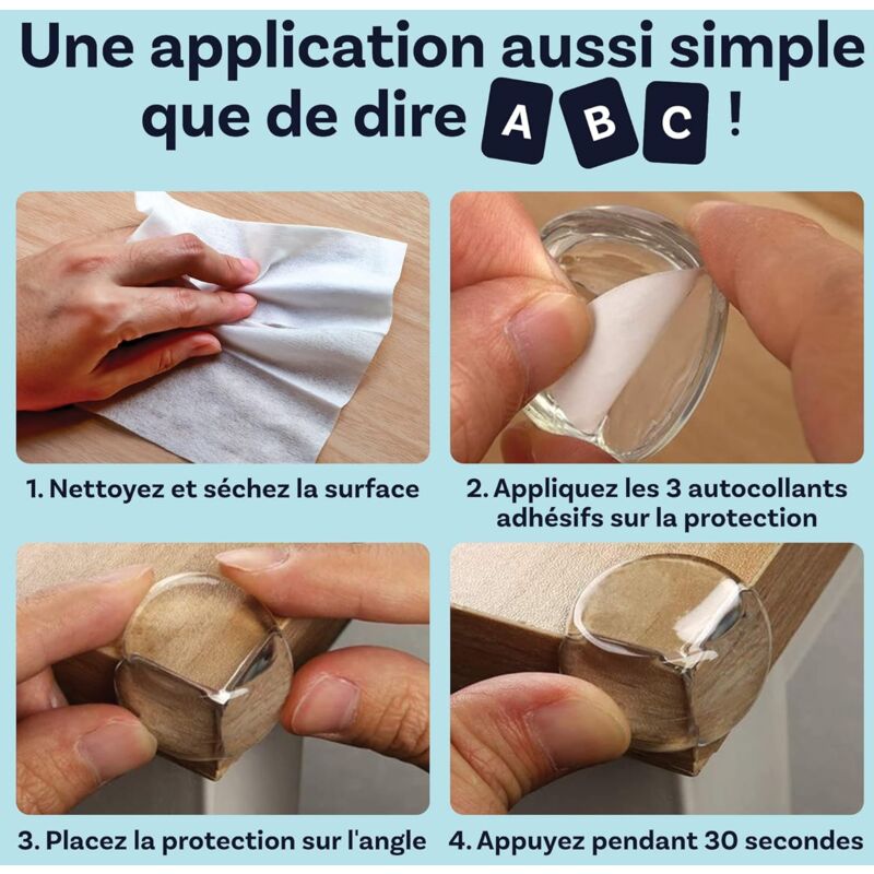 Bande Protectrice Pour Coins De Table Bébé - 3 Mètres - PVC Transparent - Adhésif Fort Et Amovible