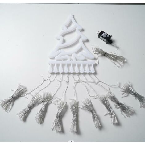 Rideau Lumineux avec Etoile, 350 LED Guirlande Lumineuse Sapin de Noel, 8 Modes D'eclairage, Decoration Noel Exterieur et Interieur （Sapin de Noël, coloré） (1/5)