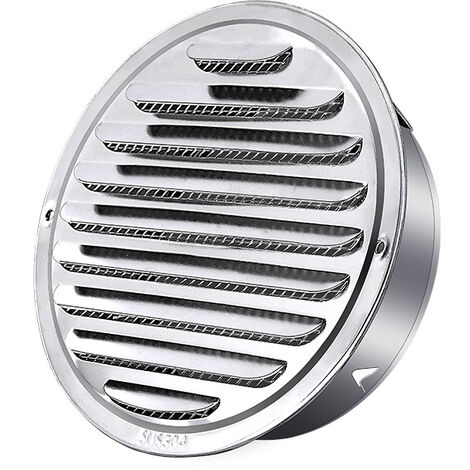 Grille d'aération ronde en acier inoxydable Grille d'aération métallique de 100 mm Grille de protection contre les intempéries avec grille d'aération anti-insectes Lames de grille d'aération (1/5)