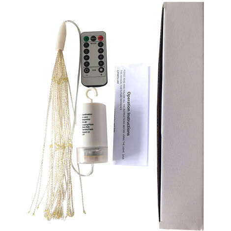 Solde, 1pc Feu D'artifice LED Lumières Colorées, 120 LED Lumière étincelle de Noël imperméable s'allume à Télécommande Pour Chambre, Jardin, Patio, Mariage, Fête, Déco(lumière de couleur) (1/5)