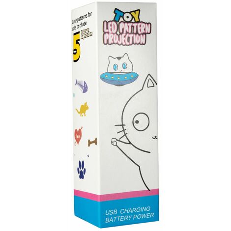Jouet interactif pour chat Jouet Chat Interactif,Jouet pour Chat Rechargeable,5 Motifs Verts et Rayons UltravioletsJouet interactif pour chat(lumière rouge)