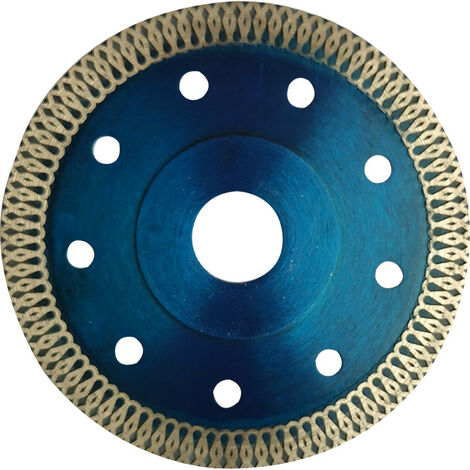 Disque Diamant, Ø125x22,23x H10 mm,1,2mm Extra Fin, X-Teeth Turbo Mesh Rim, Disque à Tronçonner Diamant Séparer et Couper pour Céramique, Carrelage, Marbre, Pierre Naturelle (1/5)
