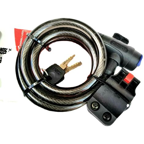 Verrous De Câble De Vélo, Avec Support De Montage U-Lock Câble De Vélo