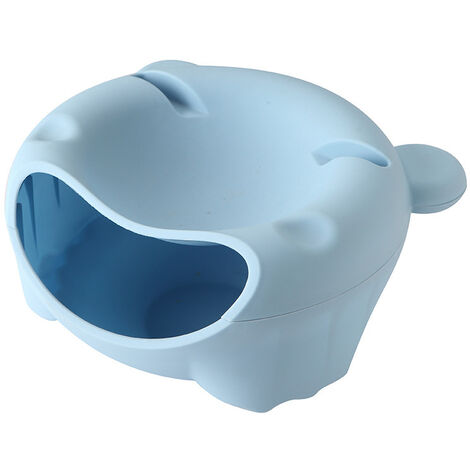 Poubelle de bureau maison chambre salon bureau Mini plastique cadeau assiette de fruits Table lit paresseux poubelle poubelle(bleu) (1/5)