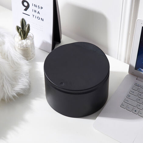 Poubelle De Table Grise Avec Couvercle - Petite Corbeille Bureau, Salle De Bain, Cuisine - Portable Et Pratique