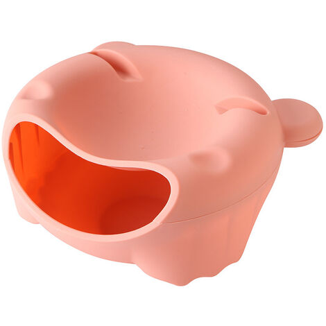 Poubelle de bureau maison chambre salon bureau Mini plastique cadeau assiette de fruits Table lit paresseux poubelle poubelle(rose) (1/5)