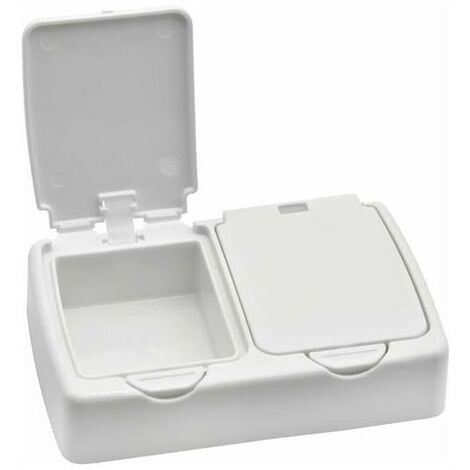 Boîte de Rangement de Bureau, Petite boîte de Rangement en Plastique Blanc  avec couvercles pour Ranger