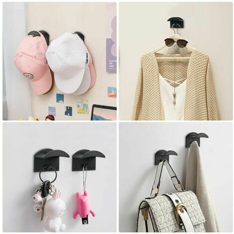 Lot De 2 Porte Casquette, Porte Casquette Mural, Organisateur De Casquettes Mural Porte Chapeaux Avec 12 Crochets Blanc 98562516