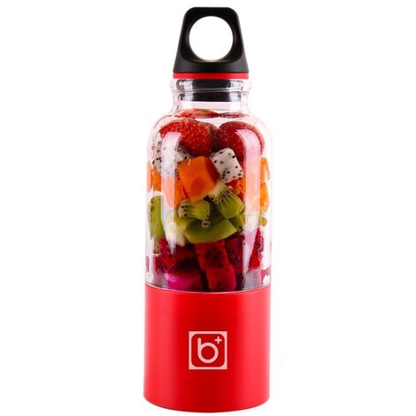 Mélangeur de fruits, 500Ml usb Rechargeable Juicer Cup Personal Portable Mini Mixer Blender Portable Légumes Fruit Juice Maker Outil automatique(rouge) (1/5)