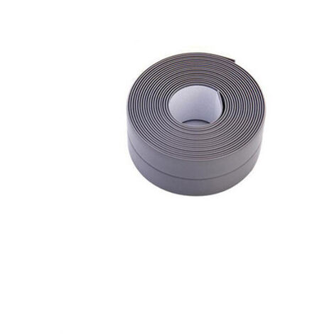 Auto Adhésif Joint Silicone Blanc Salle De Bain PVC Bande Etancheite Autocollante Anti Moisissure Joint Porte Douche pour Cuisine Toilette 2 Pièces(gris)