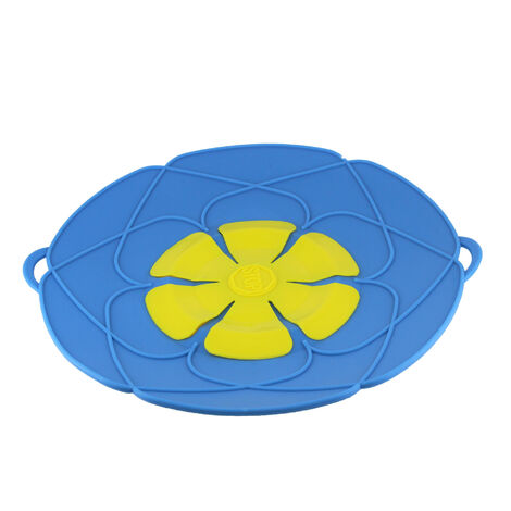 26CM silicone ménage anti-déversement, anti-poussière et anti-éclaboussures cache-pot cuisine résistant aux hautes températures anti-éclaboussures anti-ébullition cache-pot(bleu) (1/5)