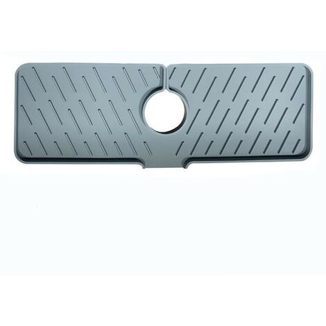 Tapis De Robinet,Tapis Pour Robinet De Cuisine,Tapis Absorbant Pour Robinet,Tampon De Vidange D'éVier,Tampon De Vidange De Qualité Alimentaire (gris foncé) (1/5)