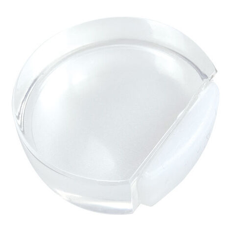 Butoir de porte sol auto-adhésif - Protection pour les murs et les meubles sur tous les sols durs - Transparent - Lot de 2 pièces semi-rondes (1/5)