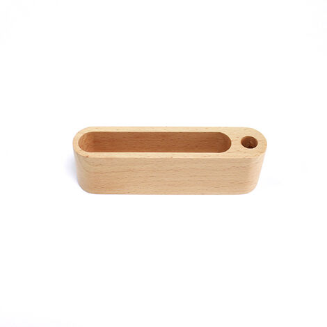 Support de Cartes de Visite,Présentoir de Carte de Visite,Bois Carte de Visite Professionnelle Organisateur,Avec Porte Stylo,pour le Travail de Bureau, Cartes de Visite et Cartes de Vœux(hêtre) (1/5)