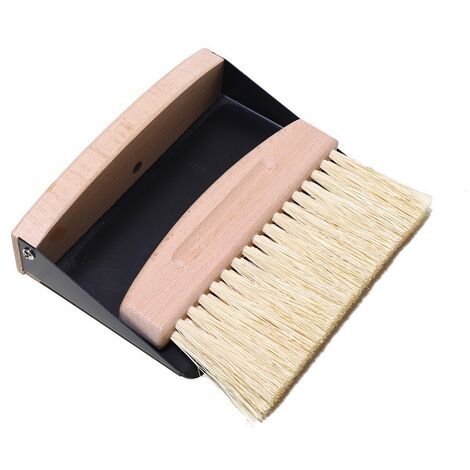 Ensemble Balai Brosse Tablepelle Poussière: Pelle à Poussière et Brosse à Main Brosse à Main en Bois Pellepoussière Balai à Farine Mini Balai Table - Brosse Table Brosse(sisal de pelle noir) (1/5)