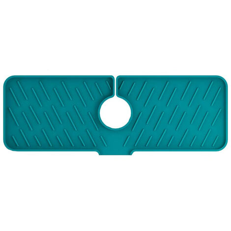Tapis De Robinet,Tapis Pour Robinet De Cuisine,Tapis Absorbant Pour Robinet,Tampon De Vidange D'éVier,Tampon De Vidange De Qualité Alimentaire (bleu-vert) (1/5)