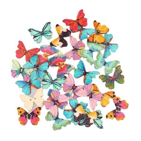 Stickers Papillon 2 Couleur Noir Finition Brillant Taille 12 cm