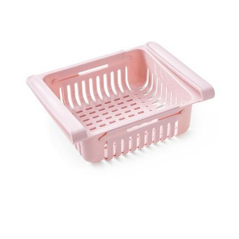 Support de réfrigérateur Conteneur de stockage en plastique Réfrigérateur amovible(rose) (1/3)