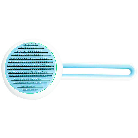 Brosse Chiens et Chats,Brosse Poils Animaux Autonettoyante Facile à Enlever des Poils Morts et Sous-Poils en Un Clic, Brosse de Toilettage pour Chiens et Chats Poil Courts et Longs(bleu)