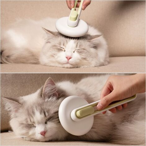 Brosse Chiens et Chats,Brosse Poils Animaux Autonettoyante Facile à Enlever des Poils Morts et Sous-Poils en Un Clic, Brosse de Toilettage pour Chiens et Chats Poil Courts et Longs(bleu)