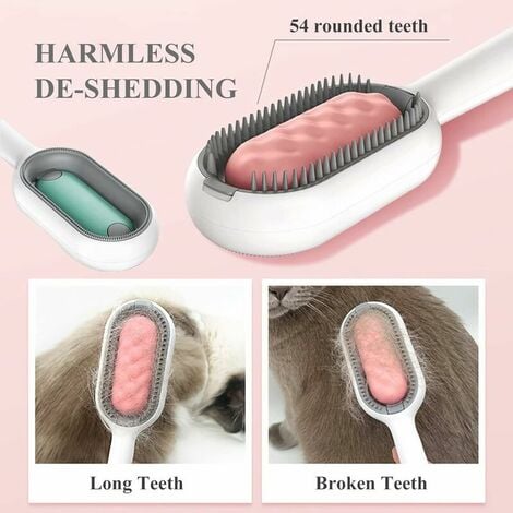 Brosse pour chat à poils longs, brosse pour animaux de compagnie lavable en silicone ultra doux, brosse de nettoyage magique réutilisable