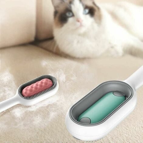 Brosse pour chat à poils longs, brosse pour animaux de compagnie lavable en silicone ultra doux, brosse de nettoyage magique réutilisable